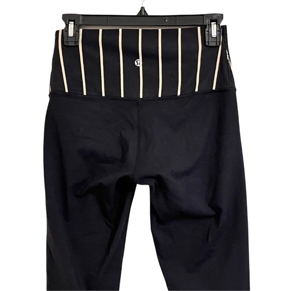 Lululemon Stripe High Waist Fold Over Crop Leggings - Picture 6 of 8